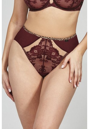 KRIS LINE SELENA BURGUNDY Stringhighwaist Трусы высокие стринги