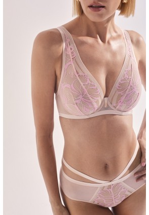 Бюстгальтер Glossy Iris M Bralette Beige/Pink