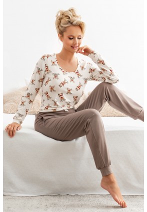 Reni long pyjamas Beige