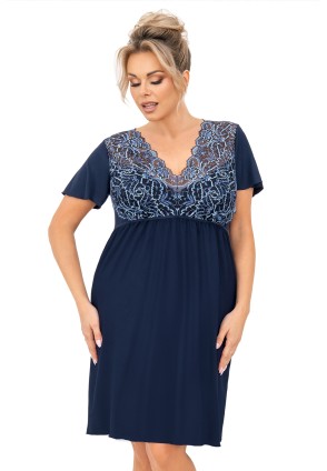 Melania nightdress plus Dark blue Melania nightdress plus Dark blue