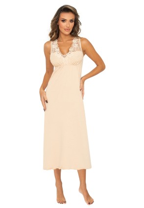 Kristina long nightdress Beige