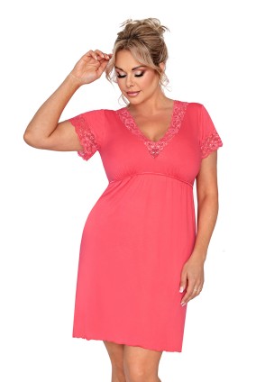 Mariza plus nightdress Coral