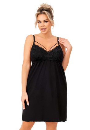 Sylvia nightdress plus Black Sylvia nightdress plus Black
